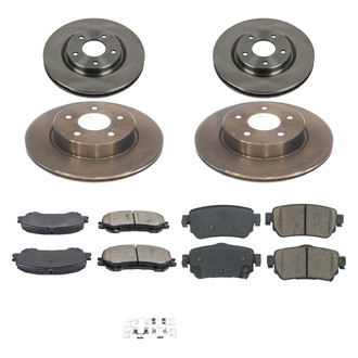 Callahan Brake Parts® - Plain Front and Rear Brake Kit