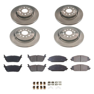 Callahan Brake Parts® - Plain Front and Rear Brake Kit