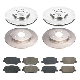 Callahan Brake Parts® - Plain Front and Rear Brake Kit