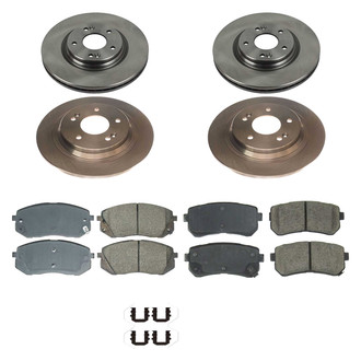 Callahan Brake Parts® - Plain Front and Rear Brake Kit