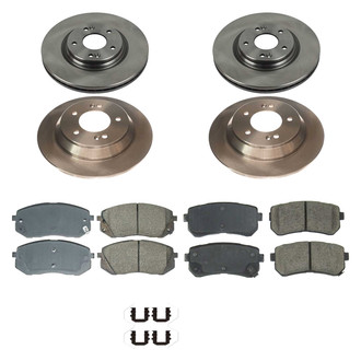 Callahan Brake Parts® - Plain Front and Rear Brake Kit