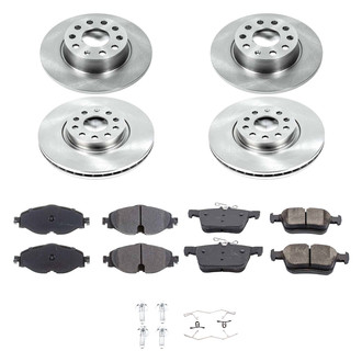 Callahan Brake Parts® - Plain Front and Rear Brake Kit