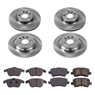 Callahan Brake Parts® - Plain Front and Rear Brake Kit