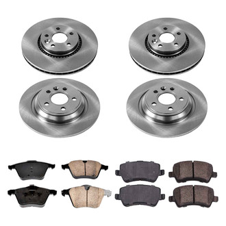 Callahan Brake Parts® - Plain Front and Rear Brake Kit