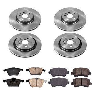Callahan Brake Parts® - Plain Front and Rear Brake Kit