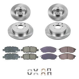 Callahan Brake Parts® - Plain Front and Rear Brake Kit