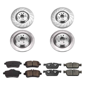 Callahan Brake Parts® - Plain Front and Rear Brake Kit