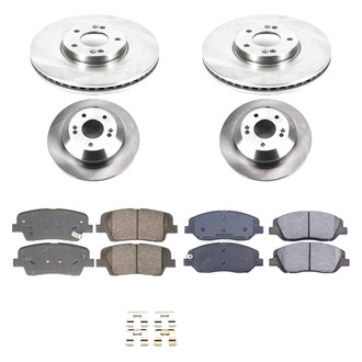 Callahan Brake Parts® - Plain Front and Rear Brake Kit