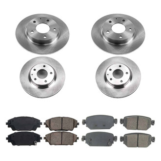 Callahan Brake Parts® - Plain Front and Rear Brake Kit