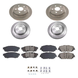 Callahan Brake Parts® - Plain Front and Rear Brake Kit