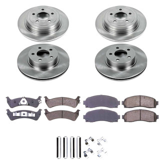 Callahan Brake Parts® - Plain Front and Rear Brake Kit