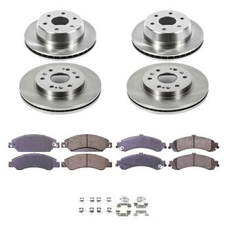 Callahan Brake Parts® - Plain Front and Rear Brake Kit