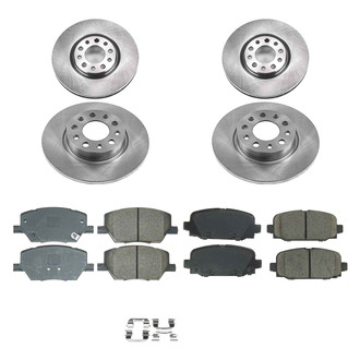 Callahan Brake Parts® - Plain Front and Rear Brake Kit
