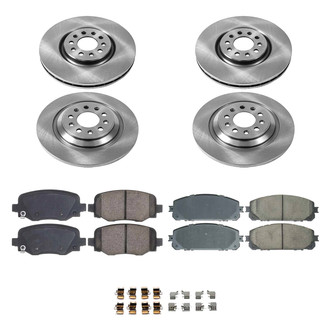 Callahan Brake Parts® - Plain Front and Rear Brake Kit