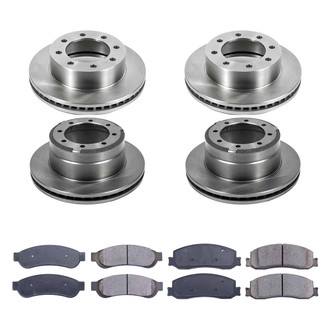 Callahan Brake Parts® - Plain Front and Rear Brake Kit