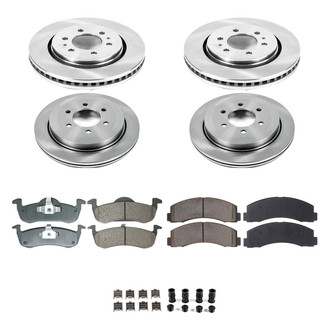 Callahan Brake Parts® - Plain Front and Rear Brake Kit