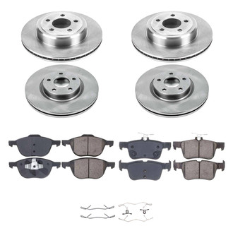 Callahan Brake Parts® - Plain Front and Rear Brake Kit
