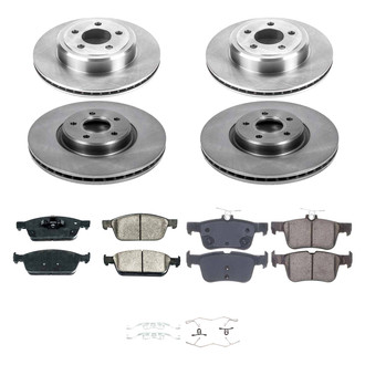 Callahan Brake Parts® - Plain Front and Rear Brake Kit