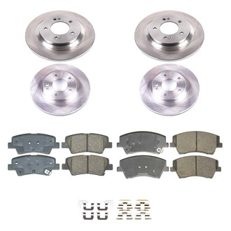 Callahan Brake Parts® - Plain Front and Rear Brake Kit