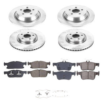 Callahan Brake Parts® - Plain Front and Rear Brake Kit