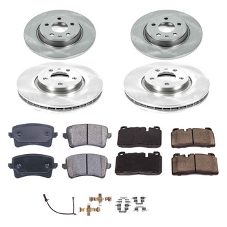 Callahan Brake Parts® - Plain Front and Rear Brake Kit