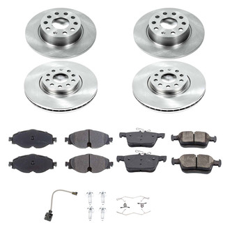 Callahan Brake Parts® - Plain Front and Rear Brake Kit
