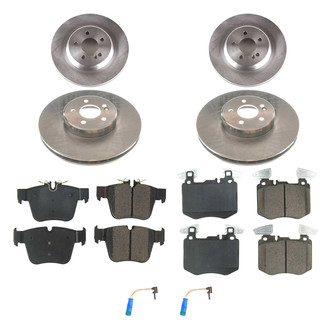 Callahan Brake Parts® - Plain Front and Rear Brake Kit