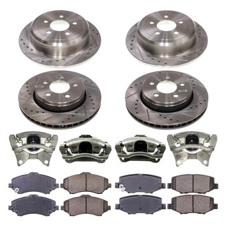Callahan Brake Parts® - Drilled and Slotted Brake Kit with Calipers