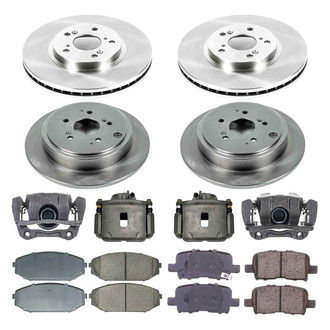 Callahan Brake Parts® - Plain Brake Kit with Calipers