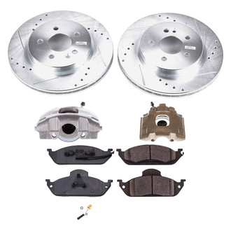 Callahan Brake Parts® - Drilled and Slotted Front Brake Kit with Calipers