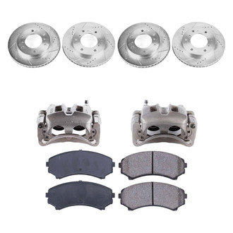 Callahan Brake Parts® - Drilled and Slotted Brake Kit with Calipers