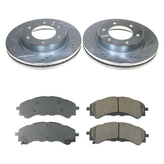Callahan Brake Parts® - Drilled and Slotted Front Brake Kit