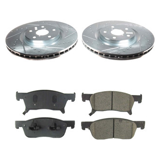 Callahan Brake Parts® - Drilled and Slotted Front Brake Kit