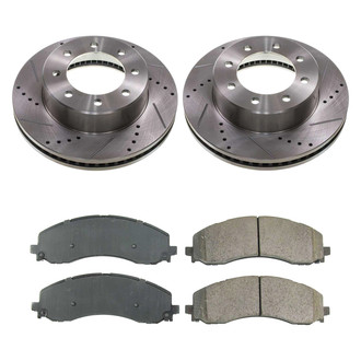 Callahan Brake Parts® - Drilled and Slotted Front Brake Kit