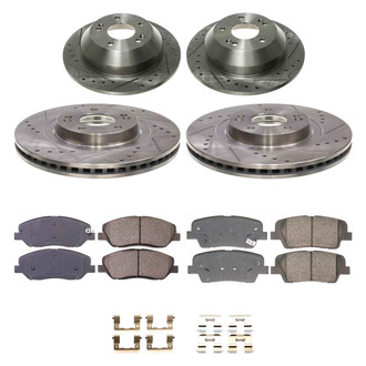 Callahan Brake Parts® - Drilled and Slotted Front and Rear Brake Kit