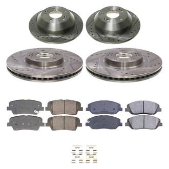 Callahan Brake Parts® - Drilled and Slotted Front and Rear Brake Kit