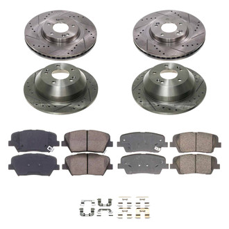 Callahan Brake Parts® - Drilled and Slotted Front and Rear Brake Kit