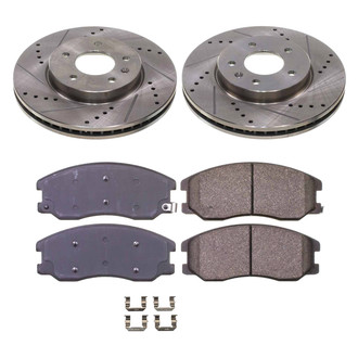 Callahan Brake Parts® - Drilled and Slotted Front Brake Kit