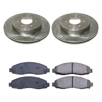 Callahan Brake Parts® - Drilled and Slotted Front Brake Kit