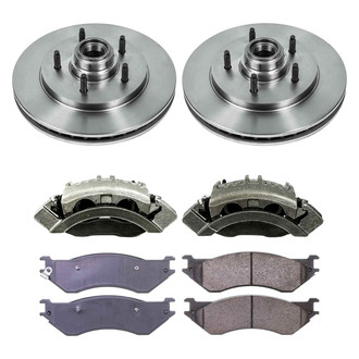 Callahan Brake Parts® - Plain Front Brake Kit with Calipers
