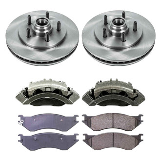 Callahan Brake Parts® - Plain Front Brake Kit with Calipers