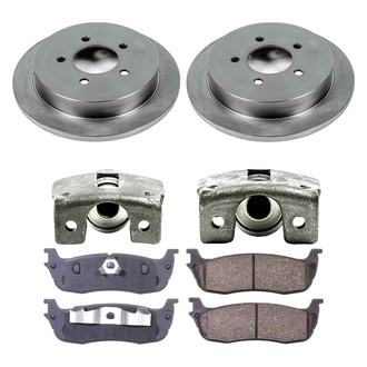 Callahan Brake Parts® - Plain Rear Brake Kit with Calipers