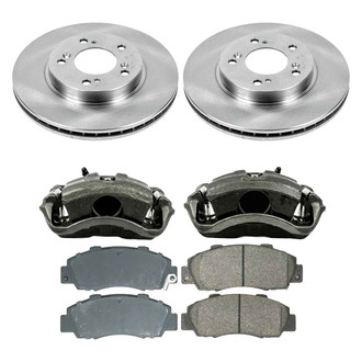 Callahan Brake Parts® - Plain Front Brake Kit with Calipers