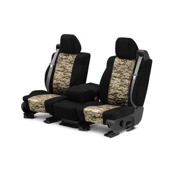  CalTrend® - Camouflage 1st Row Digital Desert & Black Custom Seat Covers