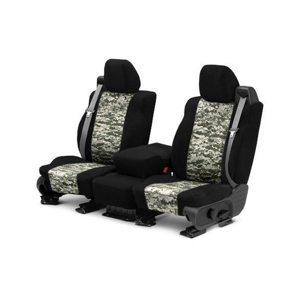  CalTrend® - Camouflage 1st Row Digital Forest & Black Custom Seat Covers