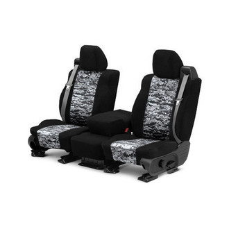 CalTrend® - Camouflage 1st Row Digital Urban & Black Custom Seat Covers