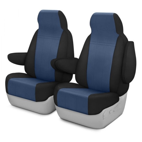  CalTrend® - Cordura 1st Row Blue & Black Custom Seat Covers