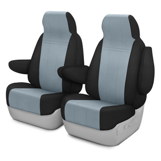 CalTrend® - Cordura 1st Row Light Gray & Black Custom Seat Covers