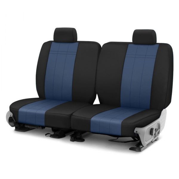  CalTrend® - Cordura 1st Row Blue & Black Custom Seat Covers