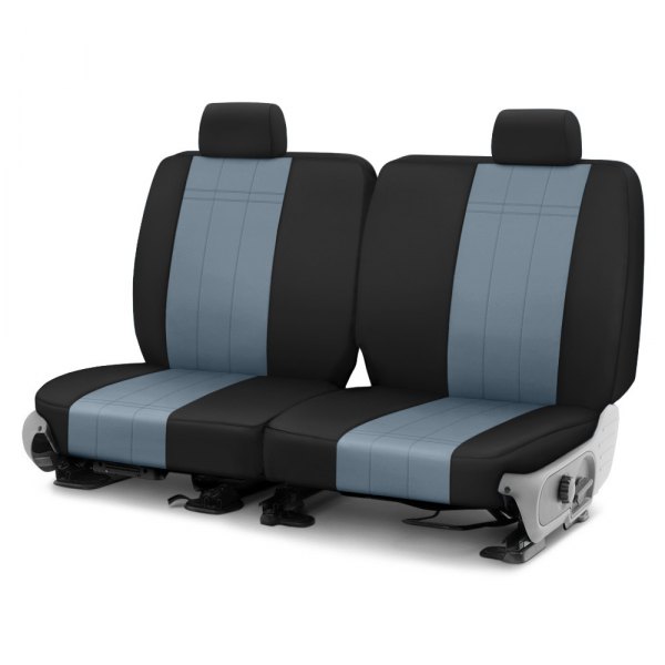  CalTrend® - Cordura 1st Row Charcoal & Black Custom Seat Covers